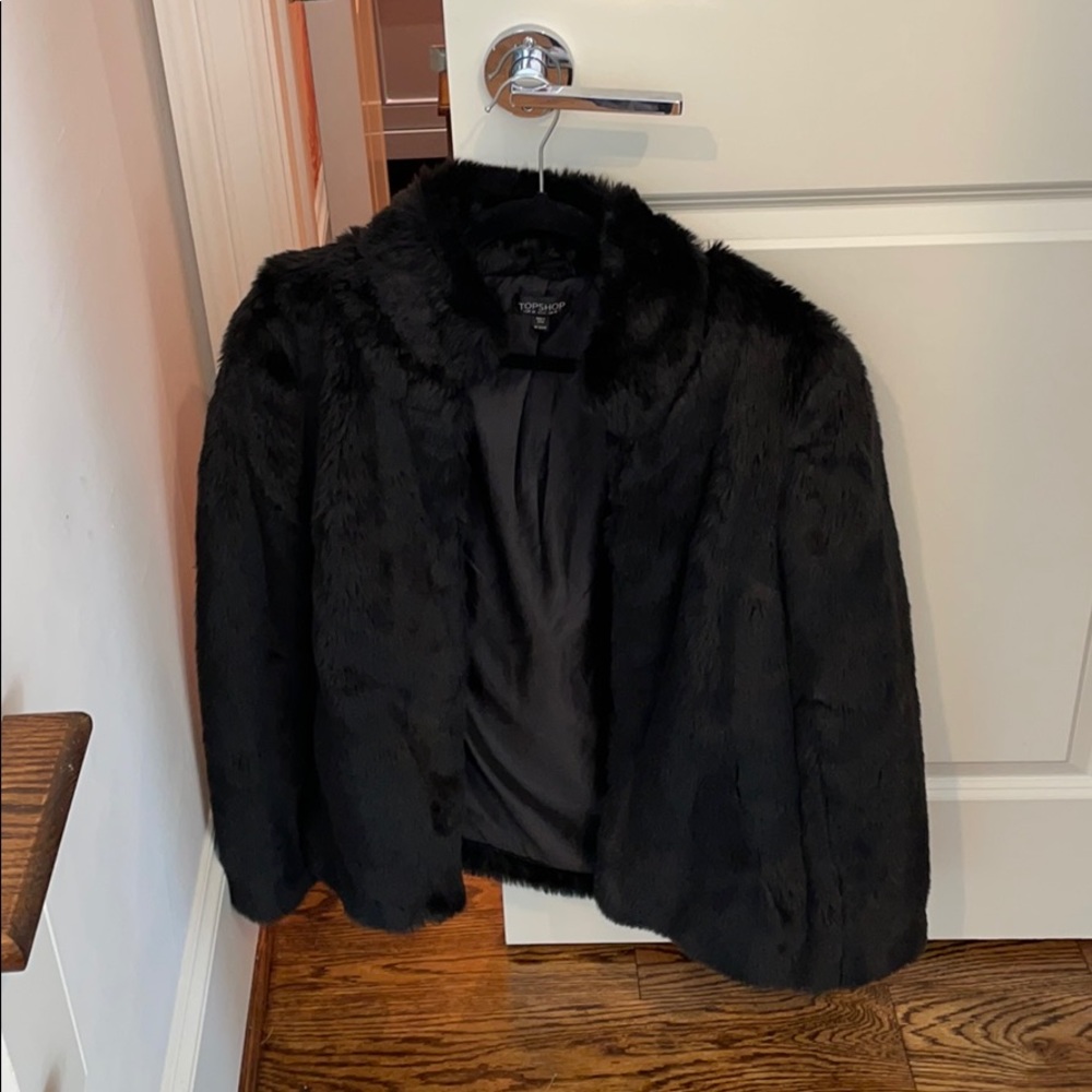 Topshop faux fur coat